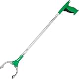 UNGER NiftyNabber Trigger Allzweckgreifer (93 cm lang, Müllzange, mit Magnetspitze, Greifkopf 360° drehbar, sehr robust) NT090