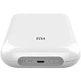 Xiaomi tragbarer Fotodrucker 300dpi Pocket Mini AR Bilddrucker mit DIY Share 500mAh Bilddrucker Zink Papierdrucker, weiss, A8, TEJ4018GL,(1er Pack)