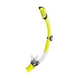 Trocken Schnorcheln Schnorchelrohr für Kinder, Snorkeling Schnorchel mit Air Silicon Ventil und Weichem Mundstück, Unisex Auslaufsicheres Snorkel für Schwimmzentrum, Tauchen und Schnorchelse (gelb)
