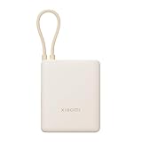 Xiaomi 33W Power Bank mit integriertem Kabel – 10.000mAh, Schnellladefunktion, lädt 3 Geräte gleichzeitig, Flugzeugtauglich, mit PD3.0, QC3.0 und Apple 2.4 Ladeprotokollen – kompakt und praktisch, Tan