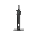 PureMounts® Monitor-Halterung für einen Bildschirm, 1x VESA 75x75 bis VESA 100x100 Monitor-Aufnahme, stufenlos Höhenverstellbar, neigbar, schwenkbar, drehbar, schwarz