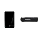 Intenso Memory Case Portable Hard Drive 2TB, tragbare externe Festplatte - 2,5 Zoll, 5400 U/min, 8 MB Cache, USB 3.2 schwarz & Speed Line, 64GB Speicherstick, USB-Stick 3.2 Gen 1x1, schwarz