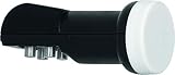TechniSat Universal Quad-LNB, Quattro-Switch LNB - 4 Teilnehmer für Satellitenschüssel (UHD, 4k, Full HD, 3D, Premium-Qualität), schwarz