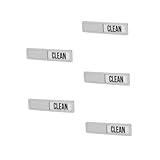Angoily 5 Stück Geschirrspüler Magnet Clean Dirty Zeichen Robuster Zinklegierungs Indikator Vielseitig für Küche und Haushalt Fördert Verantwortungsbewusstsein bei Langlebiges Küchenmagnet