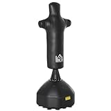 HOMCOM Boxsack Stehend 180cm Erwachsene Standboxsack Boxdummy Boxsäule Humanoides Design Heavy Duty Boxsack Schwerer Boxsack-Ständer für Profis und Anfänger Schwarz