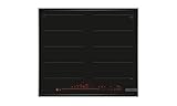 Bosch PXX675DC1E Serie 8 Induktionskochfeld (autark), 60 cm breit, FlexInduction Kochzonen verbinden, MoveMode voreingestellte Leistungsstufen, Bratsensor, PowerBoost schnelleres Kochen, Schwarz
