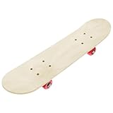 Kids Skateboard, 23, 6x5.9 DIY Blankes Skateboard mit Plastikrädern, stabilen und seidigen glatten Anfängern für Anfänger, Junge, Mädchen