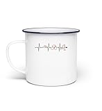 Triathlon Heartbeat Triathlonrad Triathlet Profi Triathlon - Emaille Tasse -Einheitsgröße-White