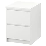 Ikea MALM – Kommode mit 2 Schubladen, Weiß – 40 x 55 cm