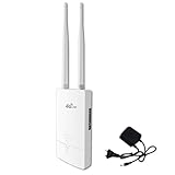 Ujjdwiurgh 4G-WLAN-Router für Den Außenbereich, 150 Mbit/S, Hochgeschwindigkeits-Dual-Außenantenne mit SIM-Kartensteckplatz, EU-Stecker