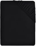 Utopia Bedding - Spannbettlaken 180x200cm - Schwarz - Gebürstete Polyester-Mikrofaser Spannbetttuch - 35 cm Tiefe Tasche