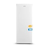 Comfee RCU160WH2(E) Gefrierschrank/142cm hoch/160L Gefrierteil/183 kWh/Jahr/Türanschlag wechselbar/Hochwertiger GMCC-Kompressor/Temperaturregelung/Verstellbare Standfüße/Weiß