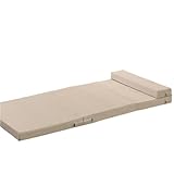 YDYAENIO Faltbare Memory Foam-Matratze, 7,6 cm, tragbar, Bodenbettauflage, ideal for Camping-Gästeunterkünfte für Reisen, Camping(White 10cm,80x200cm)