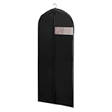 Schwarze Anzughülle, Reisetasche, Duffle-Taschen zum Aufhängen von Kleidung, Aufbewahrung, platzsparend, staubdicht, mit Reißverschluss, für Jacken, Hemden, Pullover, 2 Stück