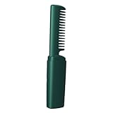 Oshhni Schnurlose Haarglätterbürste, beheizter Haarglätterkamm, multifunktionale USB-Aufladung, wiederaufladbarer Heißkamm für Frauen, Grün