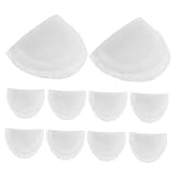 DOITOOL 5 Paare Anti-Schlupf-Schulterpolster Pads Schwamm-Schulterpolster Dame Unterlage Schulterpolster einnähen Unterwäsche Schulterpolster Stoff Weiß