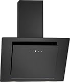 Bomann® kopffreie Vertikal-Dunstabzugshaube | 60 cm Breite | Glas | LED-Ambientebeleuchtung | Umluft- oder Abluft-Betrieb | Touch-Control | Abzugshaube | Leistung 607 m3/h | DU 7603 G schwarz