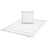 liebling Bettdecke im Set mit Kissen 155 x 220 + Kopfkissen 80 x 80 cm, medium Ganzjahresdecke Steppdecke aus 100% Mikrofaser, waschbar, Allergiker geeignet