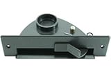 Microsafe Kehrschaufel Kehrichtklappe für Zentralstaubsauger saugende Kehrschaufel mit Kippmechanik VacPan (Farbe: schwarz)