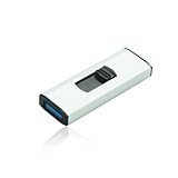 MediaRange USB 3.0 Speicherstick 256GB - Mini USB Flash-Laufwerk mit Schiebemechanismus und Schlüsselanhänger, externe Speichererweiterung mit Lesegeschwindigkeit von bis zu 100 MB/s, Farbe Silber