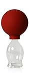 Lauschaer Glas Schröpfglas mit Saugball 30mm zum professionellen, medizinischen, feuerlosen Schröpfen mundgeblasen handgeformt, Schröpfglas, Schröpfgläser