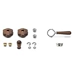 Walnuss-Kit – Wood Linie & PLA580W LELIT58 Bodenloser Siebträger für die Wood-Linie, Rostfreier Stahl, Griff aus Feinem Walnussholz, 58.55mm
