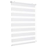 Sekey Doppelrollo Klemmfix ohne Bohren für Fenster, Doppelrollo 95 cm breit, Duo Rollo Jalousie Sonnenschutz, 95x150cm, Weiß