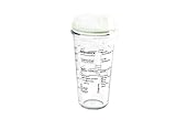GLASSLOCK, Shaker mit transparentem Deckel und Sieb, 450ml (mit Salatdressing Rezepten)