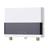 Durchlauferhitzer, 6000W Elektrische Durchlauferhitzer mit LED Temperaturanzeige, Durchlauferhitzer 230V für Küche und Dusche Badezimmer, Ohne Stecker, Druckfest, Geeignet, Schnelles Aufheizen