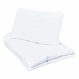 Baby Bettdecke und Kissen Kinderdecke 90x120 cm und Babykissen 40x60 cm - Kinderbettdecke Kinder Bettdecken Set und Decke für Kleinkind Babybett Mikrofaser Weiß Oeko-Tex-Zertifikat