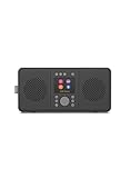 Pure Elan Connect+ All-In-One Stereo Internetradio mit DAB und Bluetooth 5 (DAB/DAB+ & UKW-Radio, Internetradio, TFT Display, 20 Senderspeicher, Musikstreaming, Podcasts), Charcoal