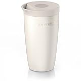 Arendo - Kaffeebecher to go Thermo – Edelstahl Thermobecher mit Deckel – Reisebecher – 350 ml – 100% auslaufsicher – Einhandbedienung – Trinköffnung mit Drucktaster - spülmaschinenfest