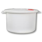 Plentyfy Meal Prep Box - BPA-freies Mikrowellengeschirr mit Deckel & Dampfventil Vorratsdosen mit Deckel Vorratsdosen mit dekorativem Motiv (2 L Rund)