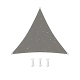 HOMPER Sonnensegel Sonnenschutz, Oxford-Gewebe, UV-Schutz, für Balkon Terrasse Garten Camping Outdoor (Grau-2.4x2.4x2.4 m)