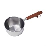 Jotekonoby Kleiner Topf aus Edelstahl, vielseitiger Edelstahl-Kochtopf, Butterschmelzer, Heißölpfanne, kleiner Soßentopf für Kaffee, Soße, Schokolade (300 ml)