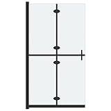 wenjingqi 151193 Duschabtrennung, klappbar, ESG-Glas, 80 x 190 cm