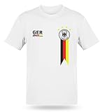 Trikot Deutschland EM 2024 T-Shirt weiß - zur Fußball Europameisterschaft Germany - Unisex & extra weich - Herren & Damen M weiß