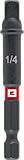 Original Einhell Impact-Steckschlüssel-Adapter (CrV-Stahl, 1/4' Aufnahme, 65 mm Länge, manganphosphatiert, schlagfest, Torsionszone)