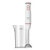 Solac – Stabmixer Mixo 1000 I 2 Geschwindigkeiten mit Turbo | Klingen und Schneebesen aus Edelstahl | Einfaches Zusammen- und Auseinanderbauen | BPA-frei | 1000W | Messbecher inklusive