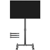 BONTNEC TV Ständer Rollbar für 13-42 Zoll Flat Curved TVs, Tragbarer Mobiler TV Wagen mit 4 Rollen, Höhenverstellbarer TV Ständer auf Rädern bis 20 kg, max. VESA 200x200mm für Heim und Büromeetings