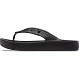 Crocs Women's Classic Platform Flip W Clog, Black, 5 UK
