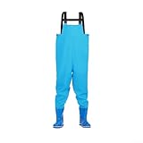 Wasserdichte Wathose für Kinder und Jugendliche mit Stiefeln für bequeme Passform und zuverlässigen Schutz bei Wasserbedingungen im Freien (24/25 blau)
