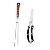 Toyvian 1 Satz Küchenschere Metzger Entbeinen Scheibe Knochen Grill Fleisch Tragbar Hühnerschere Für Die Küche Scherengabel-set Lebensmittel-scheren- -set Holz