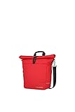 travelite BASICS FOR BIKES - Fahrradtasche Gepäckträger wasserdicht, mit abnehmbaren Schultergurt und Rolltop Verschluss, 14 Liter, 0.8kg, Rot