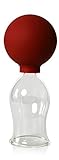Lauschaer Glas Schröpfglas mit Saugball 40mm zum professionellen, medizinischen, feuerlosen Schröpfen mundgeblasen handgeformt, Schröpfglas, Schröpfgläser, Original