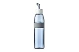 Mepal – Trinkflasche Ellipse Nordic denim – 700 ml Inhalt – auch für kohlensäurehaltige Getränke – bruchfestes Material - auslaufsicher - spülmaschinenfest