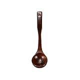 Suppenkelle 1 stück hölzerne tiefe löffel scoop küche kochen löffel for suppe porridge servier löffel tensil tool 3 größen wählen Saucen/Schöpflöffel (Size : Large)