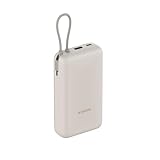 Xiaomi 33W Power Bank mit integriertem Kabel – 20000mAh, Schnellladefunktion, lädt 3 Geräte gleichzeitig, flugtauglich, in 5,5 Stunden komplett aufgeladen - stilvoll und praktisch, Tan