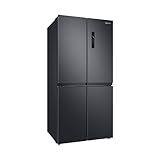 Samsung French-Door-Kühlschrank mit Gefrierfach, 179 cm, 488 l, Twin Cooling+, Power Cool & Power Freeze, Twist Ice Maker, Premium Black Steel, RF48A400EB4/EG