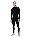 DANISH ENDURANCE Merino Thermo-Unterwäsche Set für Extreme Kälte, Winter & Ski Unterwäsche, Premium Funktionsunterwäsche, Lange Unterhose & Langarmshirt für Herren, Schwarz, L